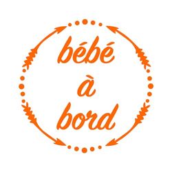 Ambiance Sticker Autocollant de Voiture Bébé à Bord Orange - H15 x L15 cm