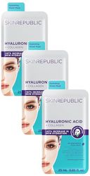 Skin Republic Hyaluronic Acid & Collagen Face Mask, For Younger Looking Skin, Helps with Fine Lines and Wrinkles, Long Lasting Hydration, 25ml (Pack of 3)