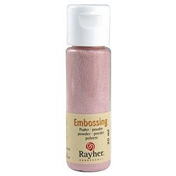 RAYHER 28000258, präglingspuder, 20 ml flaska, täckande, rosa