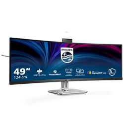 Philips 49B2U6903CH Monitor 49" DQHD Curvo, WLED, 120Hz, VA, 4 ms GtG, HDR400, Adaptive Sync., TUV Eyesafe, Altavoces, Altura Ajustable (5120x1440, 2X HDMI 2.0, 1x DP 1.4, USB-C) Gris Oscuro