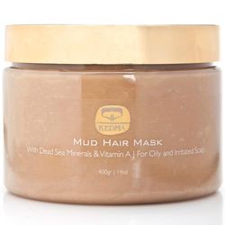 Kedma - Masque Capillaire à la Boue Noire - Pour Cheveux Abîmés et Colorés - Répare et Renforce - Avec Vitamine A - 400g