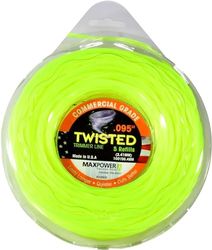 MaxPower EU-338808 Co-Polymer Trimmerfaden 2.4mm - 30 Meter Länge quadratisch gedreht, neongelb, jaume-néon