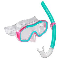 US.Divers Combo TIKI JR | Kit de plongée, masque et tuba pour enfants 6+ avec vision panoramique 180°, protection UV, lentilles antibuée et anti-fuite pour les excursions aquatiques et snorkeling