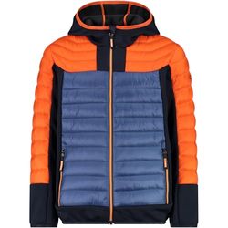 CMP - Giacca ibrida da bambino con cappuccio fisso, Arancio, 140