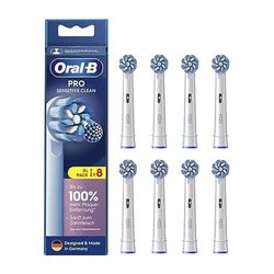 Oral-B Pro Sensitive Clean - Cabezales para cepillo de dientes eléctrico, 8 unidades, limpieza suave, innovadoras cerdas en forma de X, accesorio original Oral-B para cepillo de dientes, fabricado en