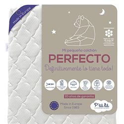 P'TIT LIT - Colchão bebé 70 x 140 cm - 2 lados: ultrarespirável no verão/quente e aconchegante no inverno - antiácaros - destacável - OekoTex® - Feito na Europa