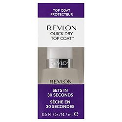 Revlon Vernis à Ongles Top Coat, Soin des ongles, Manucure Séchage Rapide 30 secondes, Protège la Couleur des ongles, Tenue du vernis prolongée, Finition Brillante et Transparente - 14,7ml