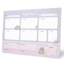 Grupo Erik Weekly Planner A3 - Pusheen Cat Stationery | Daily Planner Family, Desk Calendar, 54 Tear Off Pages A3 Notepad | Pusheen Gifts, Pusheen Merchandise