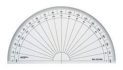 GRAPHOPLEX Range 1/2 cirkel 16 cm grader transparent