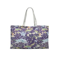 Bonamaison Printed Tote Bag, Reusable Grocery Bag, Shopping Bag, Machine Washable, Foldable, Canvas Cloth Bag with Handles, 47x42 Cm