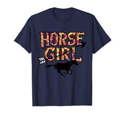 Horse Girl I Love My Horses Equestrian Horseback Derby Ride Maglietta