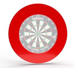 Unicorn Professionell Heavy Duty Dartboard Surround, röd