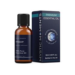 Mystic Moments | Olio essenziale Hyssop 50ml - Olio puro e naturale per diffusori, aromaterapia e massaggio miscele senza OGM vegano