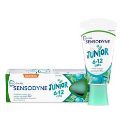 Sensodyne Pro-émail Junior, Dentifrice pour Enfants de 6 à 12 ans, Aide à Prévenir les Caries et Renforce l'Émail, Dents Sensibles, Menthe Douce, 50ml