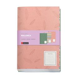 Miquelrius - A5-notitieboeken (142 x 210 mm), 3 notitieboeken, binnenkant wit gestippeld, 32 vellen van elk 80 g/m², omslag van mat bedrukt karton, collectie Feeling Mallorca