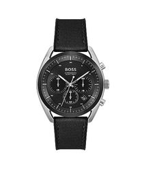 BOSS Orologio con Cronografo al Quarzo da uomo Collezione TOP con cinturino in acciaio inossidabile o silicone, Silicone, Nero (Black)