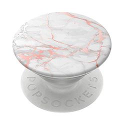 PopSockets PopGrip - Soporte y Agarre para Teléfonos Móviles y Tabletas con un Top Intercambiable - Rose Gold Lutz Marble