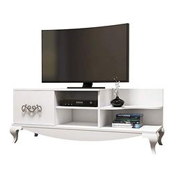 Selsey TV Lowboard, hout, wit, 130 x 45 x 51