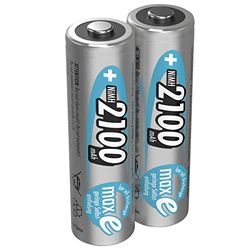 Ansmann 5030992 - MaxE potente pilha previamente carregada, auto-descarga reduzida (2100 mAh, Mignon AA, 2 unidades)