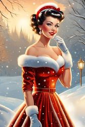 Christmas Winter Pinup Notebook