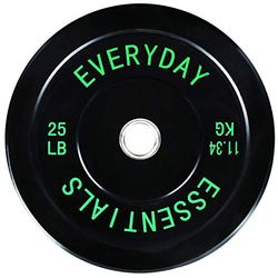 Signature Fitness 2" Olympische bumperplaat halterschijven met stalen naaf, 25 lbs, enkel, zwart