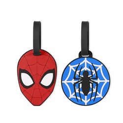 Disney Marvel Spiderman VT700917L.PH - Targhette per Bagagli, 2 Pezzi, Colore: Rosso e Blu