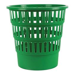 Office Products 19053621-02 prullenbak prullenbak 16 liter kunststof prullenbak ontwerp voor kantoor keuken stabiel ecologisch PP-product scheurbestendig 1 stuk groen Afmetingen: 30,8 x 31 x 30,8 cm