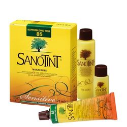 Sanotint Coloration pour cheveux sensible n° 85 « blond cuivré clair » – 125 ml – Coloration naturelle avec des ingrédients végétaux précieux