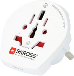 Skross Single Travel Adapter - Europe - Inversor de corriente, color blanco