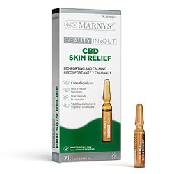 Marny's Ampollas Cosméticas Cbd Skin Relief - para Pieles Irritadas, Con Tendencia Atópica - 7 Ampollas de 2Ml para Dos Semanas - Cbd (Cannabidiol), Niacinamida, y Vitamina C Estabilizada 60 g