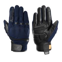 Furygan JET D3O EVO - Men's Motorcycle Gloves - 100% Leather Palm - Comfort - Summer Gloves - Breathable & Light - Compatible Screens - Touch Screen