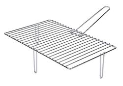 Sauvic Grille de cheminée 466 x 280 mm avec 2 Pieds, zinguée