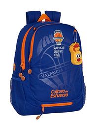 SAFTA Sac à dos adaptable chariot porte-ballon Valencia Basket, bleu/orange, 320 x 160 x 440 mm