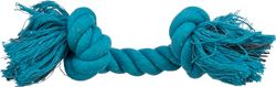 TRIXIE play rope for dogs, petrol, 20 cm, 3271, cotton mix, for fetching and tug-of-war