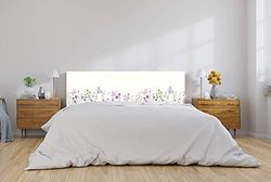 Oedim Lit en PVC Fleurs et Papillon 100 x 60 cm | Disponible en Plusieurs Dimensions | Tête de lit légère, élégante, résistante et économique, Couleurs