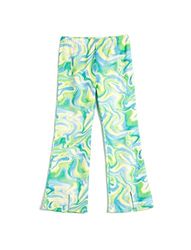 Koton Flare Broeken voor meisjes, psychedelisch patroon, Groen design (7d6), 4-5 Jaren