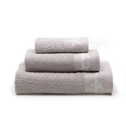 Sancarlos Towels Game, Cotton, Grey, 3/PIEZAS