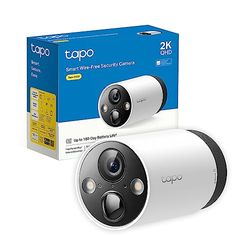 Tapo C420 Telecamera WiFi Esterno QHD 2K, Batteria Senza Fili, Allarme Con Rilevamento Del Movimento, IP65, 2 Vie Audio, Nessun Cablaggio, Visione Notturna a Colori, Hub Obbligatorio
