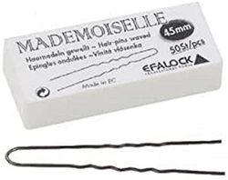 Efalock professionell hårnål Mademoiselle, 45 mm, guld, 1-pack, (1 x 1 styck)