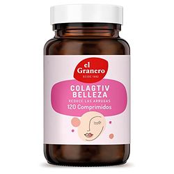 El Granero Integral - Complemento Alimenticio - Colagtiv Belleza - 120 Comprimidos - A Base de Colágeno Hidrolizado, Ácido Hialurónico, Q10 y Vitamina C - Ayuda a Mantener la Correcta Salud de la Piel