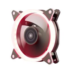 ventilator, 120 mm, met rode led-ring, 7 vleugels, 1400 rpm, ideaal voor de verbetering van de luchtcirculatie in gesloten ruimtes.