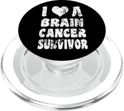 Sobreviviente de cáncer de cerebro - Sobrevivió el apoyo de amor familiar PopSockets PopGrip para MagSafe