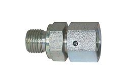 Raccordo filettato dritto regolabile, G 1/4, diametro esterno tubo 8 mm, PN max. 315 bar, SW1 19, SW2 17, acciaio zincato.