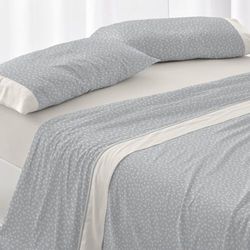 Burrito Blanco Beddengoedset voor bedden met 105 cm breedte (+ maten beschikbaar), polyester, 50% katoen, 50% katoen, Design 041, kleur oceaan (105 x 190/200 cm)