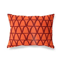 BonaMaison Oranje-Bordeaux Decoratieve Kussensloop, Kussenhoezen Bank, Decoratieve Kussenhoesjes, Kussensloop; Sofa, Slaapkamer, Kantoor, Auto 35x50 Cm - Ontworpen en vervaardigd in Turkije