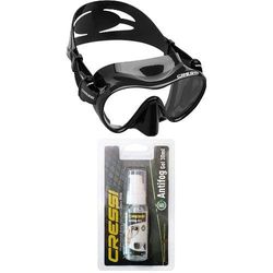 Cressi Adult Unisex F1 Frameless Diving/Snorkeling Mask, Black with Premium Anti Fog, Gel for Diving Masks/Swim Goggles