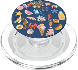 Coastal Beach Ocean Fruit Collage Summer PopSockets PopGrip per MagSafe