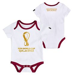 FIFA Baby Officiële World Cup 2022 Logo Groeien, Wit, 3-6 Maanden, Kleur: wit