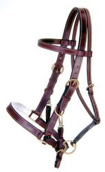 Tough 1 Australian Outrider Collection Leather Bridle/Halter, 73-9800-7-0, Brown, Cavallo