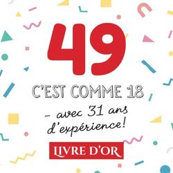 49 c'est comme 18 - avec 31 ans d'expérience: Livre d'Or pour le 49ème anniversaire - 49 ans - Décoration & Cadeau drôle pour homme ou femme - Album pour les félicitations et photos des invités